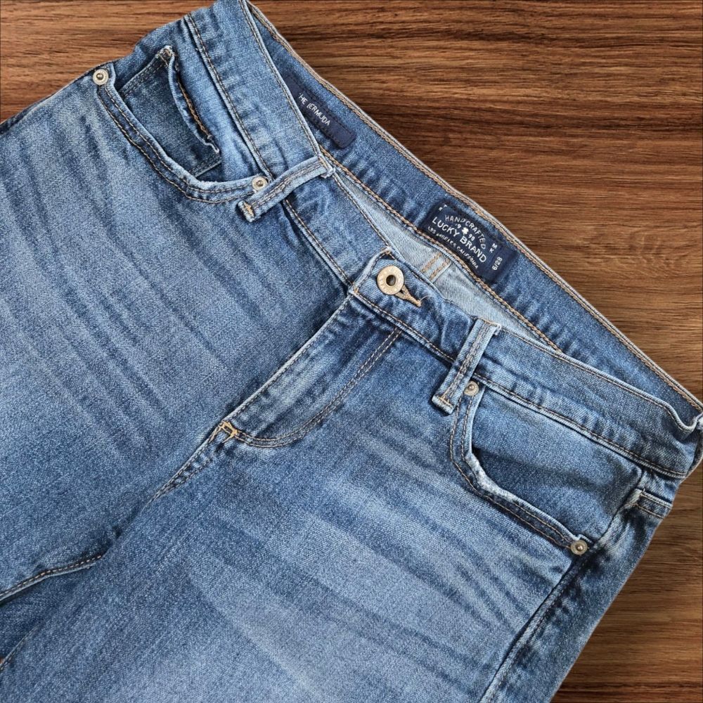 Lucky Brand The Bermuda Blue Denim Long Shorts - Picture 2 of 7